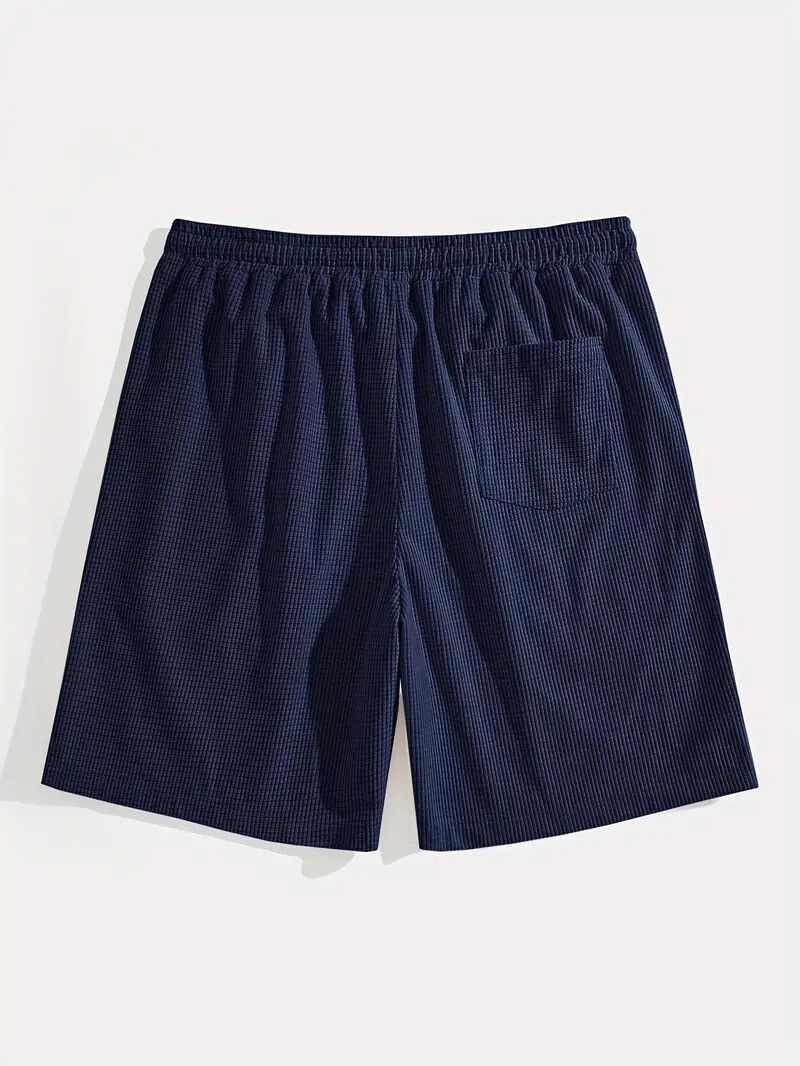FABRIPPLE Men's Navy Blue Casual Shorts for Summer - Image 2